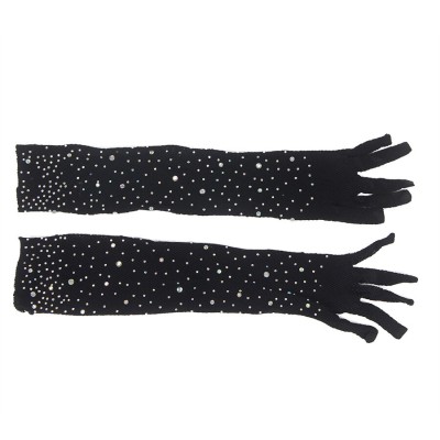 SUBBLIME - 957469SHINE TRANSPARENT GLOVES BLACK S/M SUBBLIME - 957469SHINE TRANSPARENT GLOVES BLACK S/M