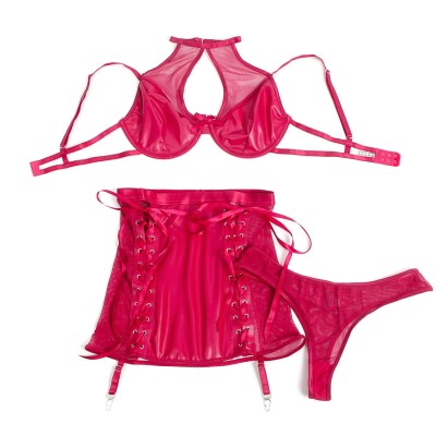 SUBBLIME - 957605 CONJUNTO SUJETADOR Y FALDA DE CUERO ROJO S/M SUBBLIME - 957605 CONJUNTO SUJETADOR Y FALDA DE CUERO ROJO S/M