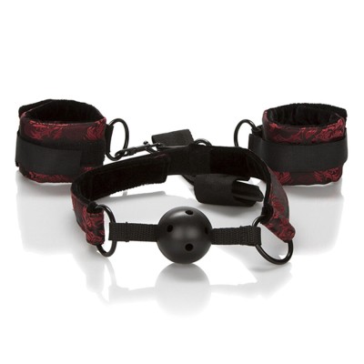CALEXOTICS - SCANDAL BREATHABLE BALL GAG WITH HANDCUFFS CALEXOTICS - SCANDAL BREATHABLE BALL GAG WITH HANDCUFFS