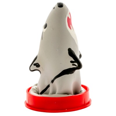 CONDOMERIE - HANDPAINTED NOVELTY CONDOMS SHARK MODEL 1