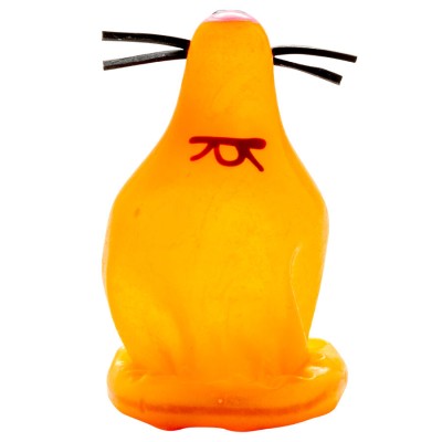 CONDOMERIE - HANDPAINTED NOVELTY CONDOMS FOX GLUED