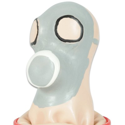 CONDOMERIE - HANDPAINTED NOVELTY CONDOMS GAS MASK CONDOMERIE - HANDPAINTED NOVELTY CONDOMS GAS MASK