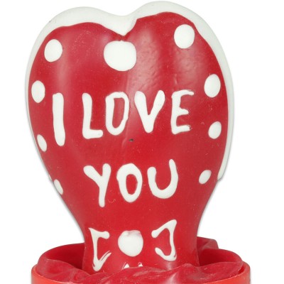 CONDOMERIE - HANDPAINTED NOVELTY CONDOMS HEART - I LOVE YOU CONDOMERIE - HANDPAINTED NOVELTY CONDOMS HEART - I LOVE YOU