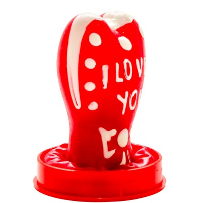 CONDOMERIE - HANDPAINTED NOVELTY CONDOMS HEART - I LOVE YOU CONDOMERIE - HANDPAINTED NOVELTY CONDOMS HEART - I LOVE YOU