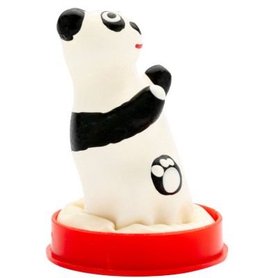 CONDOMERIE - HANDPAINTED NOVELTY CONDOMS PANDA MODEL 1