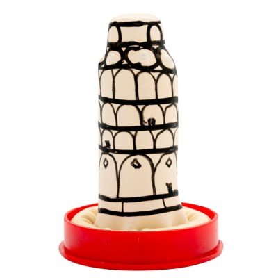 CONDOMERIE - HANDPAINTED NOVELTY CONDOMS PISA TOWER CONDOMERIE - HANDPAINTED NOVELTY CONDOMS PISA TOWER