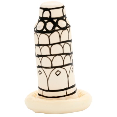 CONDOMERIE - HANDPAINTED NOVELTY CONDOMS PISA TOWER CONDOMERIE - HANDPAINTED NOVELTY CONDOMS PISA TOWER