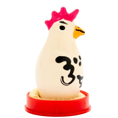 CONDOMERIE - HANDPAINTED NOVELTY CONDOMS COCKY ROOSTER CONDOMERIE - HANDPAINTED NOVELTY CONDOMS COCKY ROOSTER