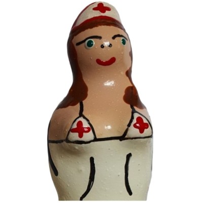 CONDOMERIE - HANDPAINTED NOVELTY CONDOMS NURSE BRUNETTE CONDOMERIE - HANDPAINTED NOVELTY CONDOMS NURSE BRUNETTE