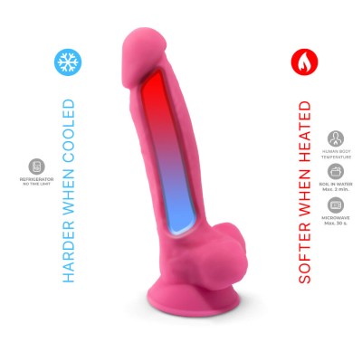 SILEXD REALISTIC PENIS MODEL 7 PINK GLOW IN THE DARK