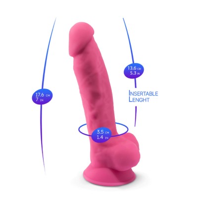 SILEXD REALISTIC PENIS MODEL 7 PINK GLOW IN THE DARK