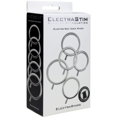 ELECTRASTIM - ELECTRARINGS METAL PENIS RINGS PACK OF 5 ELECTRASTIM - ELECTRARINGS METAL PENIS RINGS PACK OF 5