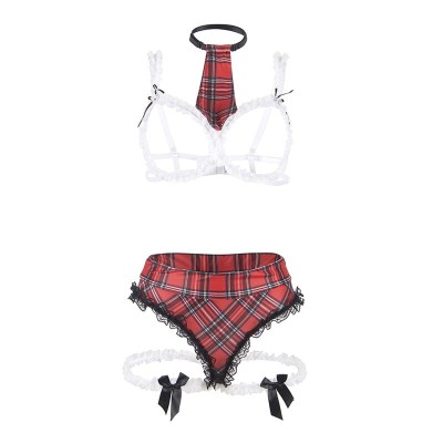 SUBBLIME - SEXY SCHOOLGIRL COSTUME WITH BRA L/XL SUBBLIME - SEXY SCHOOLGIRL COSTUME WITH BRA L/XL