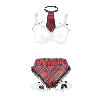 SUBBLIME - SEXY SCHOOLGIRL COSTUME WITH BRA L/XL SUBBLIME - SEXY SCHOOLGIRL COSTUME WITH BRA L/XL