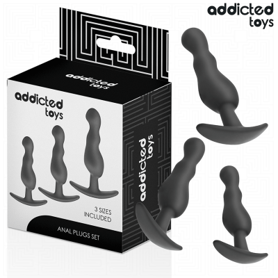 ADDICTED TOYS - SET OF 3 ANAL PLUG SILICONE MODEL 1 ADDICTED TOYS - SET OF 3 ANAL PLUG SILICONE MODEL 1