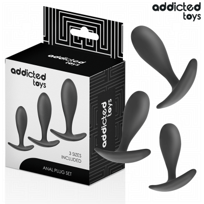 ADDICTED TOYS - SET OF 3 ANAL PLUG SILICONE MODEL 2 ADDICTED TOYS - SET OF 3 ANAL PLUG SILICONE MODEL 2