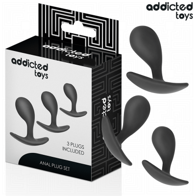 ADDICTED TOYS - SET OF 3 ANAL PLUG SILICONE MODEL 3 ADDICTED TOYS - SET OF 3 ANAL PLUG SILICONE MODEL 3