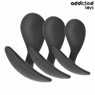 ADDICTED TOYS - SET OF 3 ANAL PLUG SILICONE MODEL 3 ADDICTED TOYS - SET OF 3 ANAL PLUG SILICONE MODEL 3