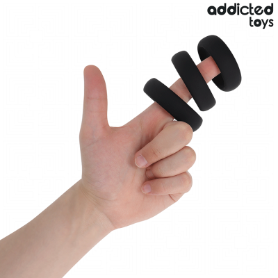 ADDICTED TOYS - SET OF FLAT SILICONE RINGS ADDICTED TOYS - SET OF FLAT SILICONE RINGS