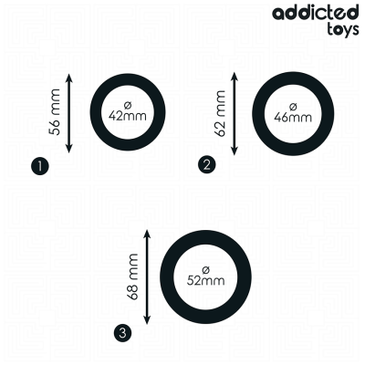 ADDICTED TOYS - SET OF FLAT SILICONE RINGS ADDICTED TOYS - SET OF FLAT SILICONE RINGS