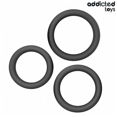ADDICTED TOYS - SET OF FLAT SILICONE RINGS ADDICTED TOYS - SET OF FLAT SILICONE RINGS