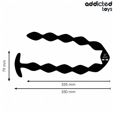 ADDICTED TOYS - EXTRA LONG SILICONE ANAL PLUG ADDICTED TOYS - EXTRA LONG SILICONE ANAL PLUG
