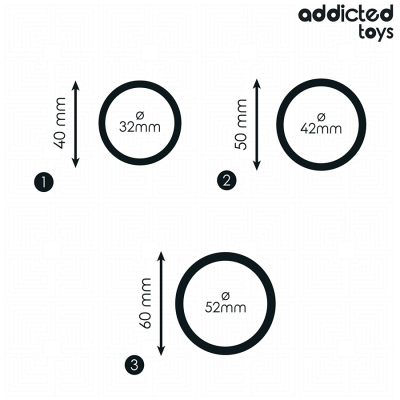 ADDICTED TOYS - SET OF SILICONE RINGS MODEL 2