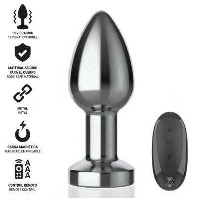 INTENSE - ANAL PLUG 10 VIBRATIONS METAL WITH REMOTE CONTROL M INTENSE - ANAL PLUG 10 VIBRATIONS METAL WITH REMOTE CONTROL M