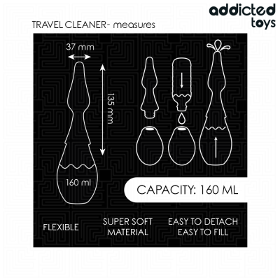 ADDICTED TOYS - TRAVEL CLEANER SILICONE MODEL 1 ADDICTED TOYS - TRAVEL CLEANER SILICONE MODEL 1