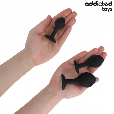 ADDICTED TOYS - SET OF 3 ANAL PLUG SILICONE WITH JEWEL ADDICTED TOYS - SET OF 3 ANAL PLUG SILICONE WITH JEWEL