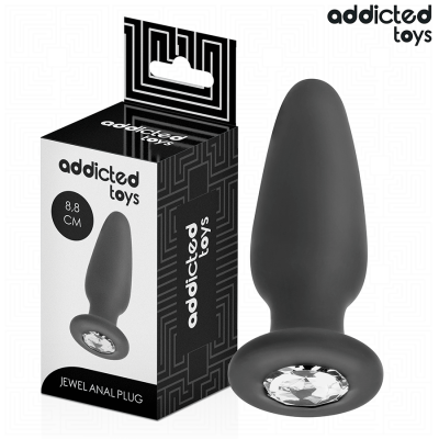 ADDICTED TOYS - ANAL PLUG WITH JEWEL SILICONE SIZE S 8.8 CM ADDICTED TOYS - ANAL PLUG WITH JEWEL SILICONE SIZE S 8.8 CM