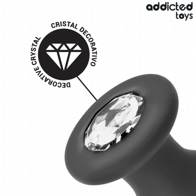 ADDICTED TOYS - ANAL PLUG WITH JEWEL SILICONE SIZE S 8.8 CM ADDICTED TOYS - ANAL PLUG WITH JEWEL SILICONE SIZE S 8.8 CM