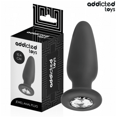 ADDICTED TOYS - ANAL PLUG WITH JEWEL SILICONE SIZE M 10.4 CM ADDICTED TOYS - ANAL PLUG WITH JEWEL SILICONE SIZE M 10.4 CM