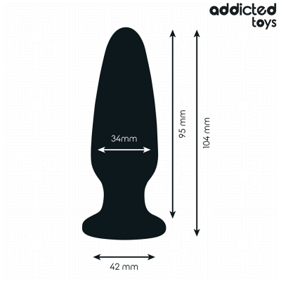 ADDICTED TOYS - ANAL PLUG WITH JEWEL SILICONE SIZE M 10.4 CM ADDICTED TOYS - ANAL PLUG WITH JEWEL SILICONE SIZE M 10.4 CM