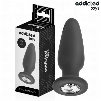 ADDICTED TOYS - ANAL PLUG WITH JEWEL SILICONE SIZE L 12.6 CM ADDICTED TOYS - ANAL PLUG WITH JEWEL SILICONE SIZE L 12.6 CM