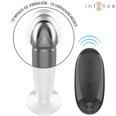 INTENSE - ANAL PLUG 10 VIBRATIONS METAL DILDO WITH REMOTE INTENSE - ANAL PLUG 10 VIBRATIONS METAL DILDO WITH REMOTE