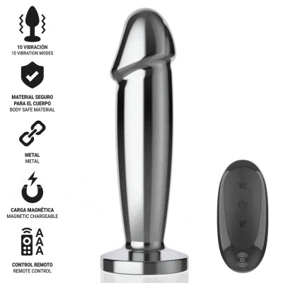 INTENSE - ANAL PLUG 10 VIBRATIONS METAL DILDO WITH REMOTE INTENSE - ANAL PLUG 10 VIBRATIONS METAL DILDO WITH REMOTE