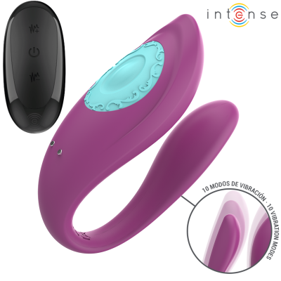 INTENSE - ANNIE U-SHAPED VIBRATOR AND STIMULATOR PURPLE REMOTE INTENSE - ANNIE U-SHAPED VIBRATOR AND STIMULATOR PURPLE REMOTE