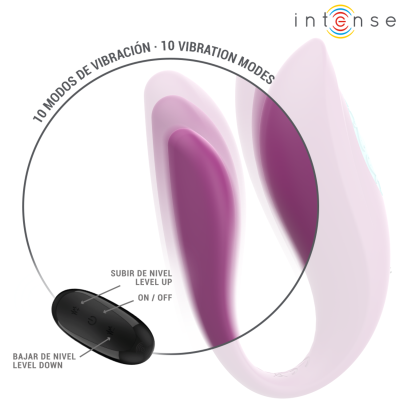 INTENSE - ANNIE U-SHAPED VIBRATOR AND STIMULATOR PURPLE REMOTE INTENSE - ANNIE U-SHAPED VIBRATOR AND STIMULATOR PURPLE REMOTE
