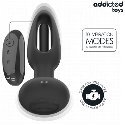 ADDICTED TOYS - ANAL PLUG WITH VIBRATING TONGUE AND REMOTE ADDICTED TOYS - ANAL PLUG WITH VIBRATING TONGUE AND REMOTE