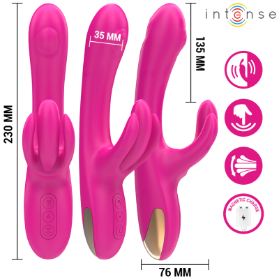 INTENSE - BRITNEY MULTIFUNCTION RABBIT VIBRATOR 23 CM PINK INTENSE - BRITNEY MULTIFUNCTION RABBIT VIBRATOR 23 CM PINK