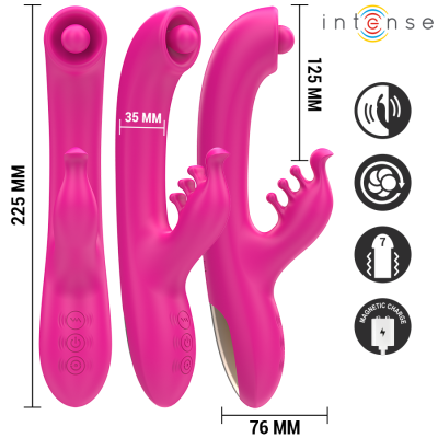 INTENSE - CHRISTINA MULTIFUNCTION RABBIT VIBRATOR 22.5 CM PINK INTENSE - CHRISTINA MULTIFUNCTION RABBIT VIBRATOR 22.5 CM PINK
