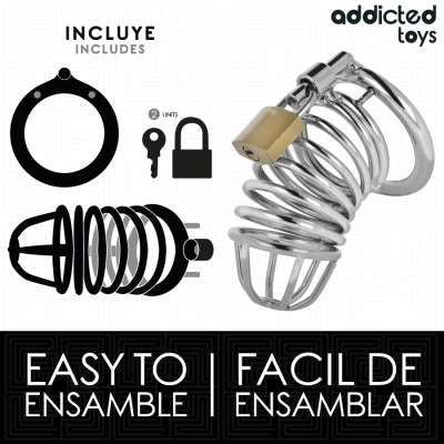 ADDICTED TOYS LOCKED - IRON CELL METAL PENIS CAGE 5 CM SIZE L ADDICTED TOYS LOCKED - IRON CELL METAL PENIS CAGE 5 CM SIZE L