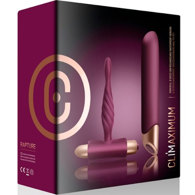 CLIMAXIMUM - RAPTURE KIT VIBRATOR CLASSIC + BEGINNER ANAL PLUG CLIMAXIMUM - RAPTURE KIT VIBRATOR CLASSIC + BEGINNER ANAL PLUG