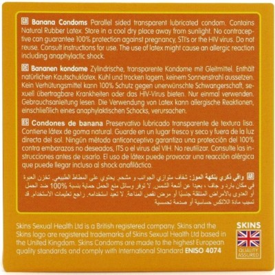 SKINS - BANANA PREMIUM CONDOMS PACK 4