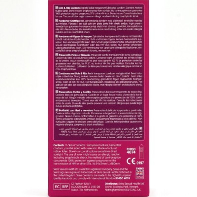 SKINS - DOTS RIBS PREMIUM CONDOMS PACK 16