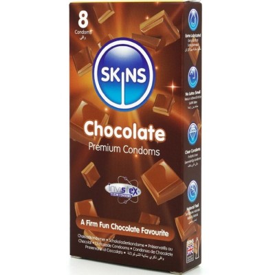 SKINS - CHOCOLATE PREMIUM CONDOMS PACK 8 SKINS - CHOCOLATE PREMIUM CONDOMS PACK 8