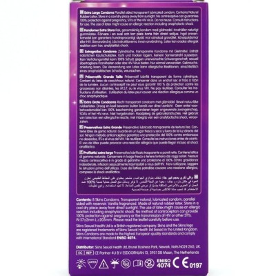SKINS - EXTRA LARGE PREMIUM CONDOMS PACK 8