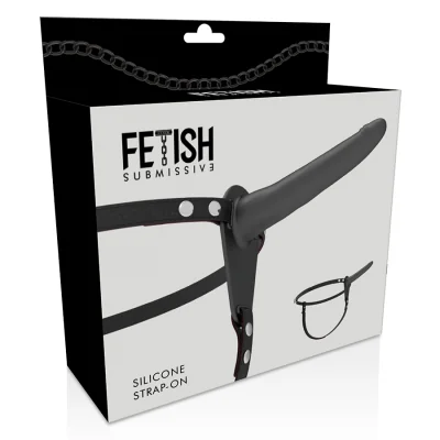 FETISH SUBMISSIVE HARNESS - BLACK SILICONE 15 CM FETISH SUBMISSIVE HARNESS - BLACK SILICONE 15 CM