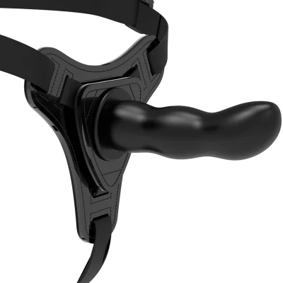 FETISH SUBMISSIVE HARNESS - BLACK SILICONE G-SPOT 16 CM FETISH SUBMISSIVE HARNESS - BLACK SILICONE G-SPOT 16 CM